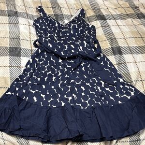 Nine West Blue and White Patterned Dress